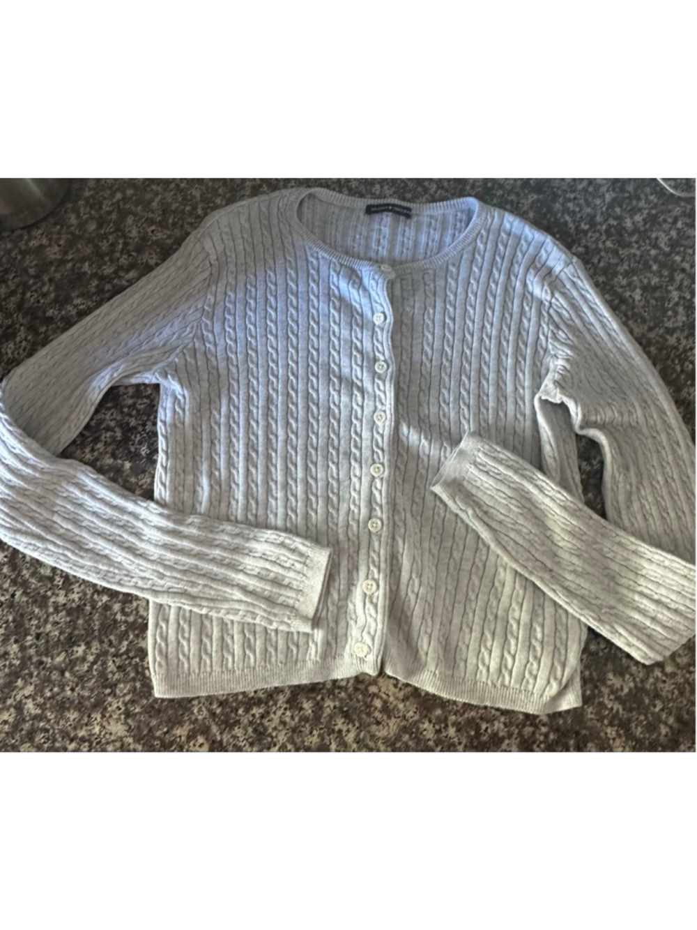 Women's Brandy Melville Cable Knit Cardigan Grey Size S